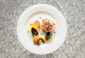 Deconstructed Paella by Three Tomatoes Catering in Denver, CO